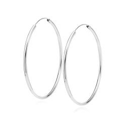 Cercei rotunzi argint Ø45 mm x 2 mm Creole DiAmanti KSZ2045ER-DIA (Argint 925‰ 4,2 g.)